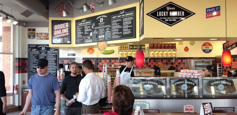 jimmy johns interior in highland ranch, co