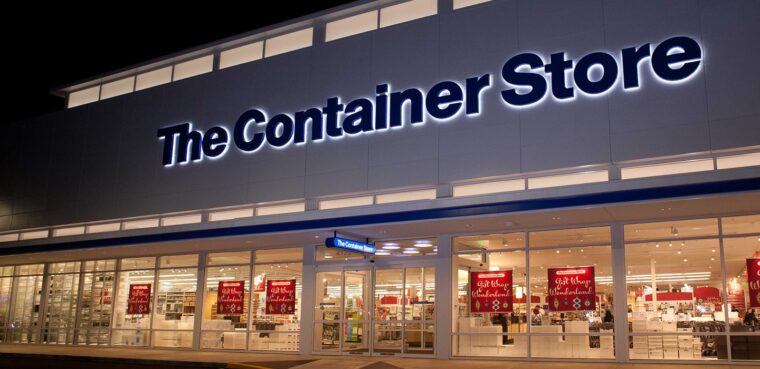 the container store entrance at river's edge in Indianapolis