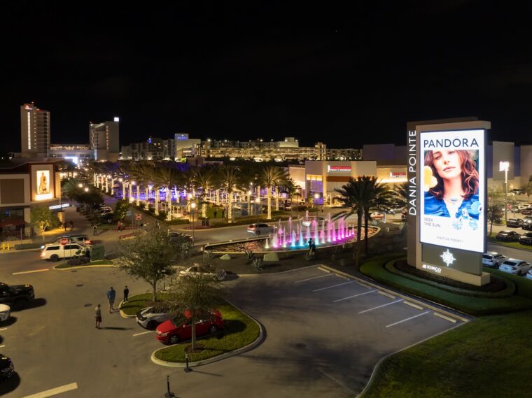 A billboard at Dania Pointe