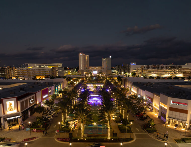 A retail center in California