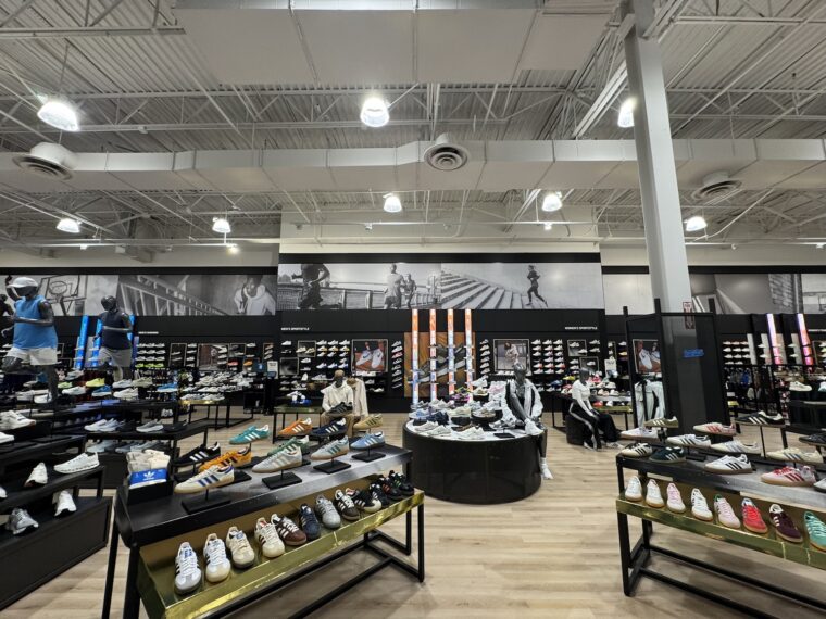 Merchandise inside of Dick's Sporting Goods