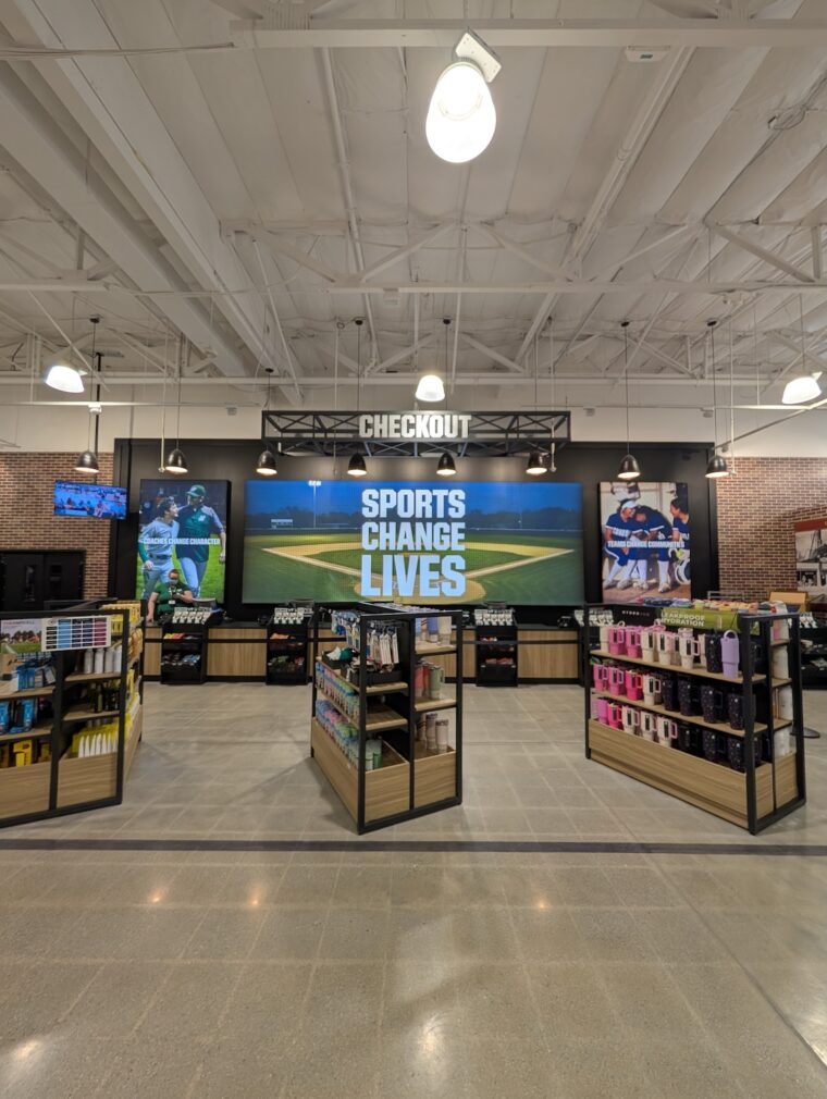 The checkout at Dick's Sporting Goods