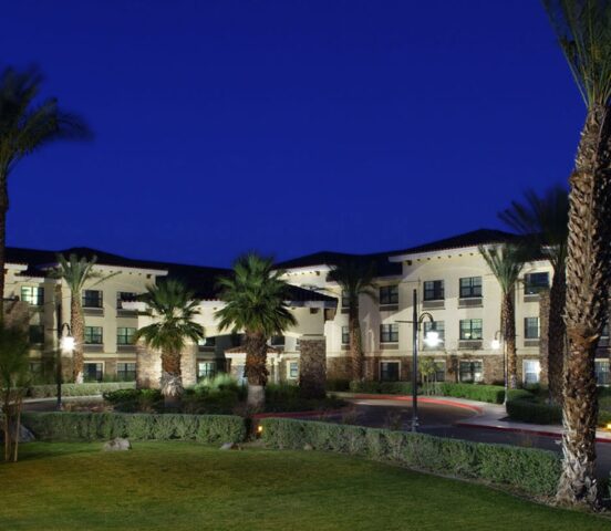 extended stay in palm springs at night