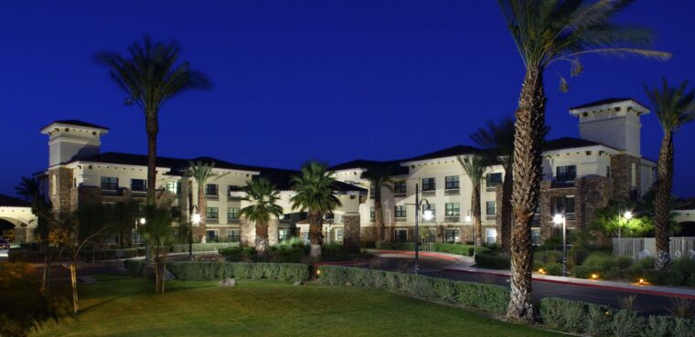 extended stay in palm springs at night