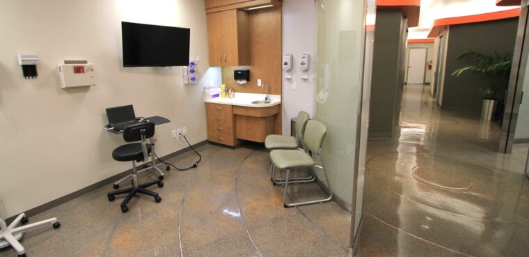 hallway and doctors office at gohealth urgent care