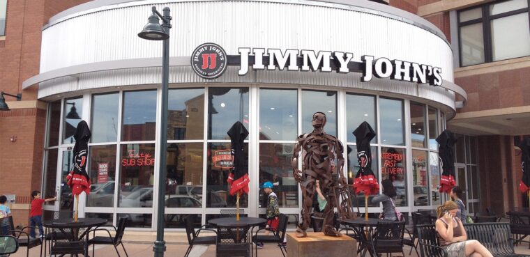 entrance at jimmy johns in highland ranch, co