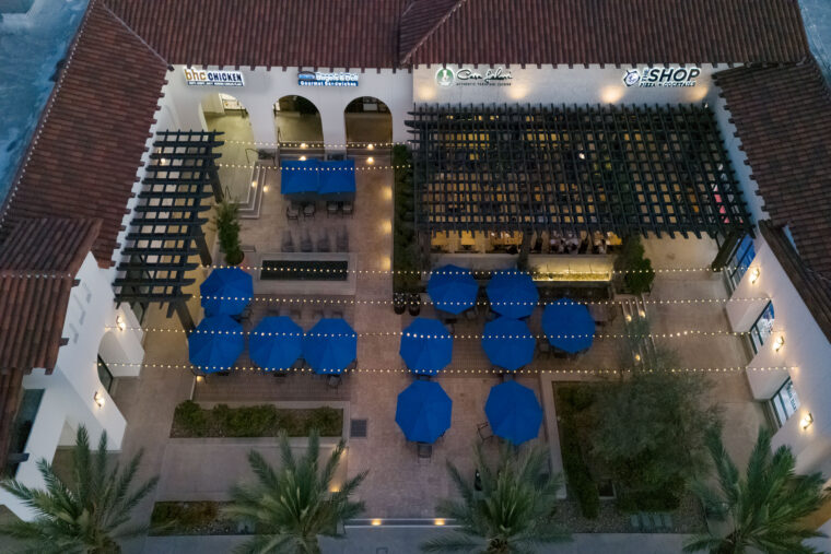 A shopping plaza in San Diego, CA