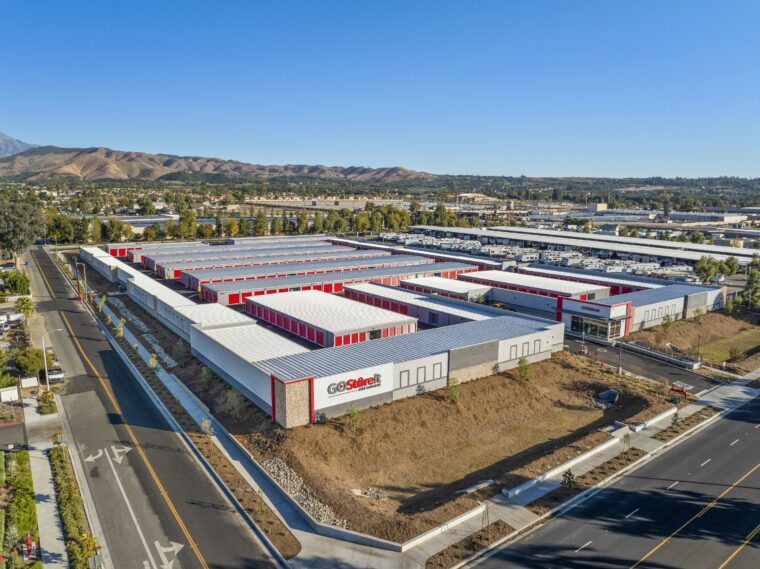 The exterior of Go Store It Redlands storage facility