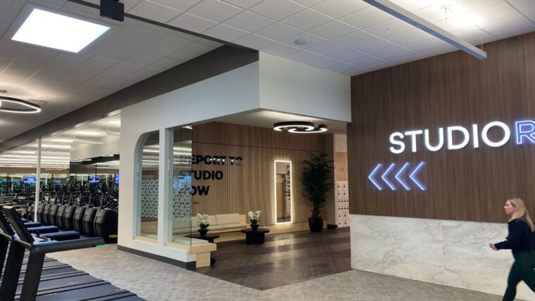 Interior view of Fitness International