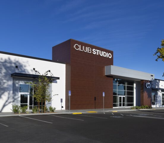 Exterior view of a fitness studio