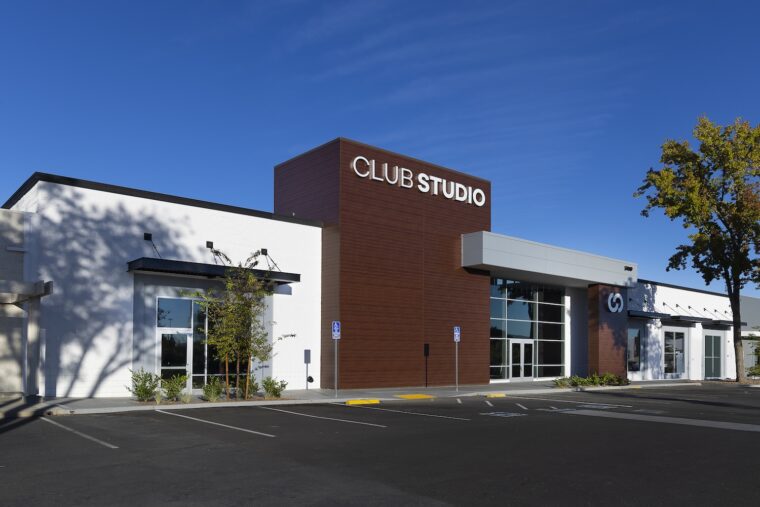 Exterior view of a fitness studio