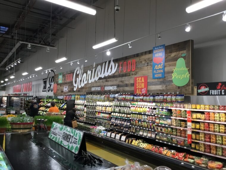 Interior view of Lucky's Market