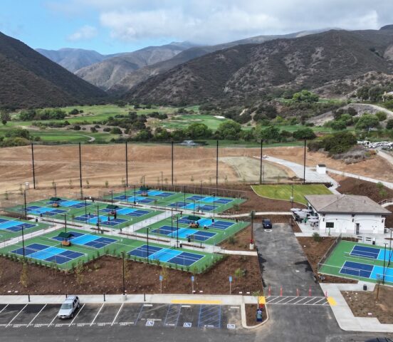 A pickleball court in Corona, CA