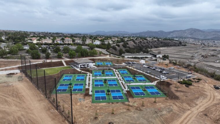 a pickle ball court in California