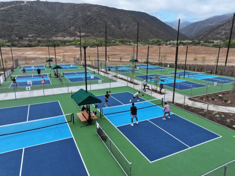 People playing pickle ball in Corona, CA