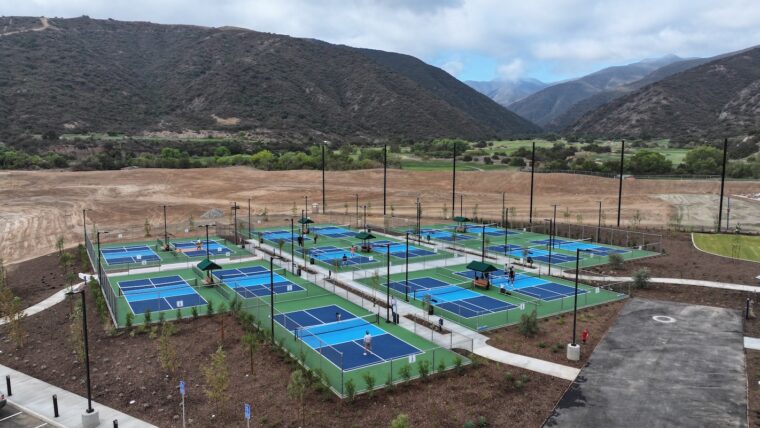 People playing pickle ball in Corona, CA