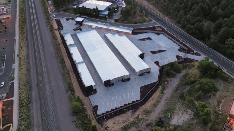 aerial view of StorQuest in Flagstaff, AZ