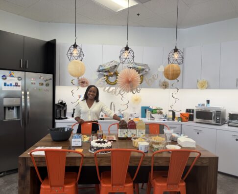 an mcg employee at a bridal shower