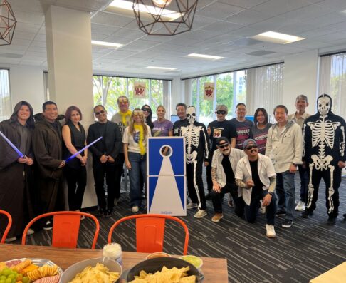 mcg employees at a party