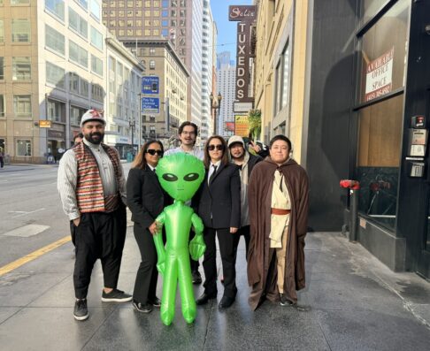 mcg employees in halloween costumes