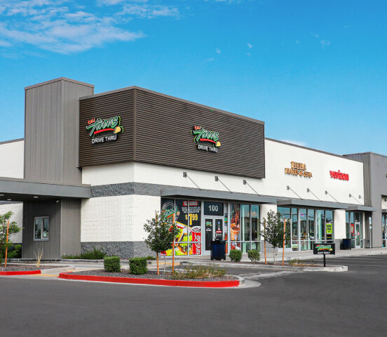 The exterior of Cali Tacos drive thru