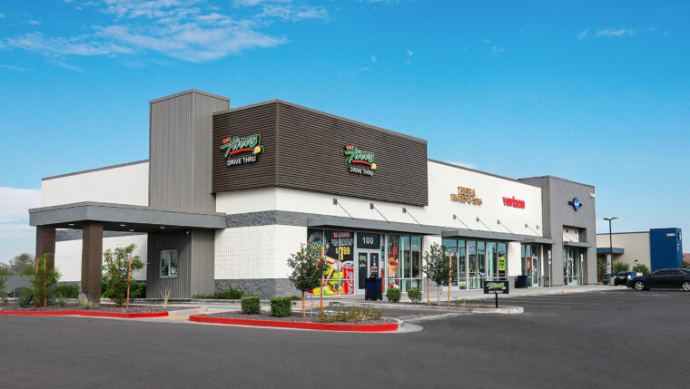 The exterior of Cali Tacos drive thru