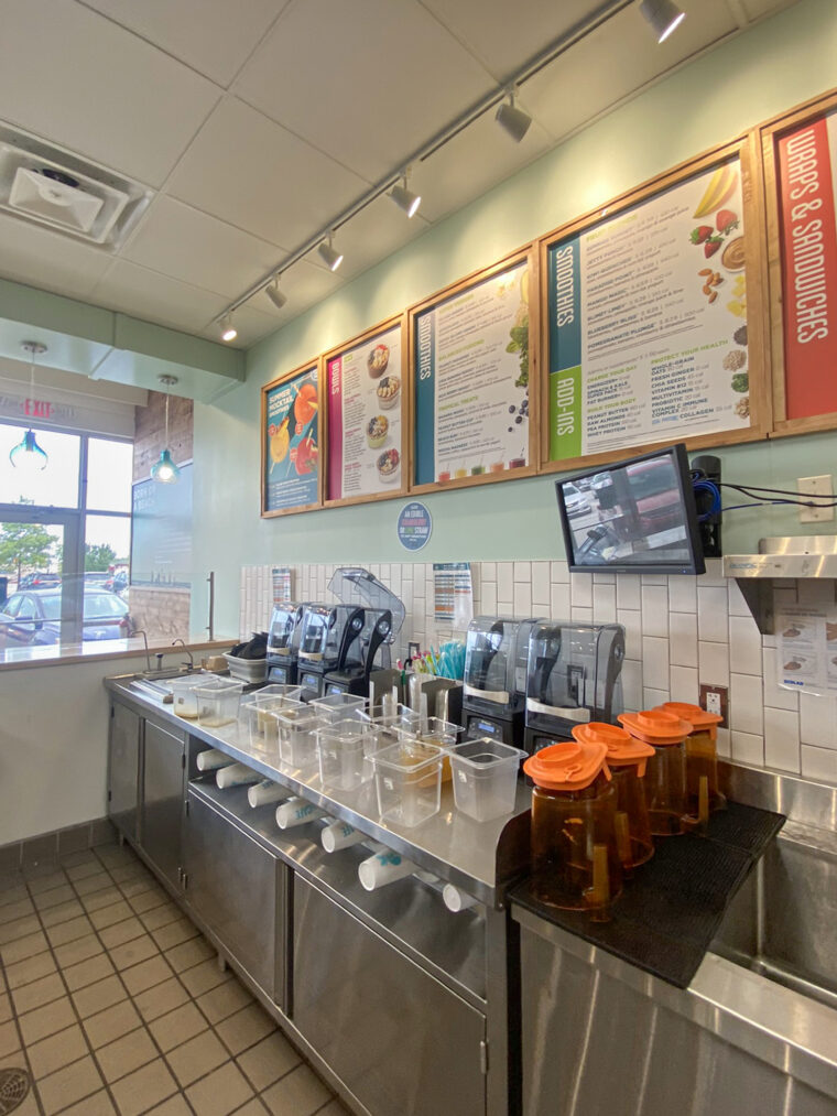 The kitchen at Tropical Smoothie Cafe