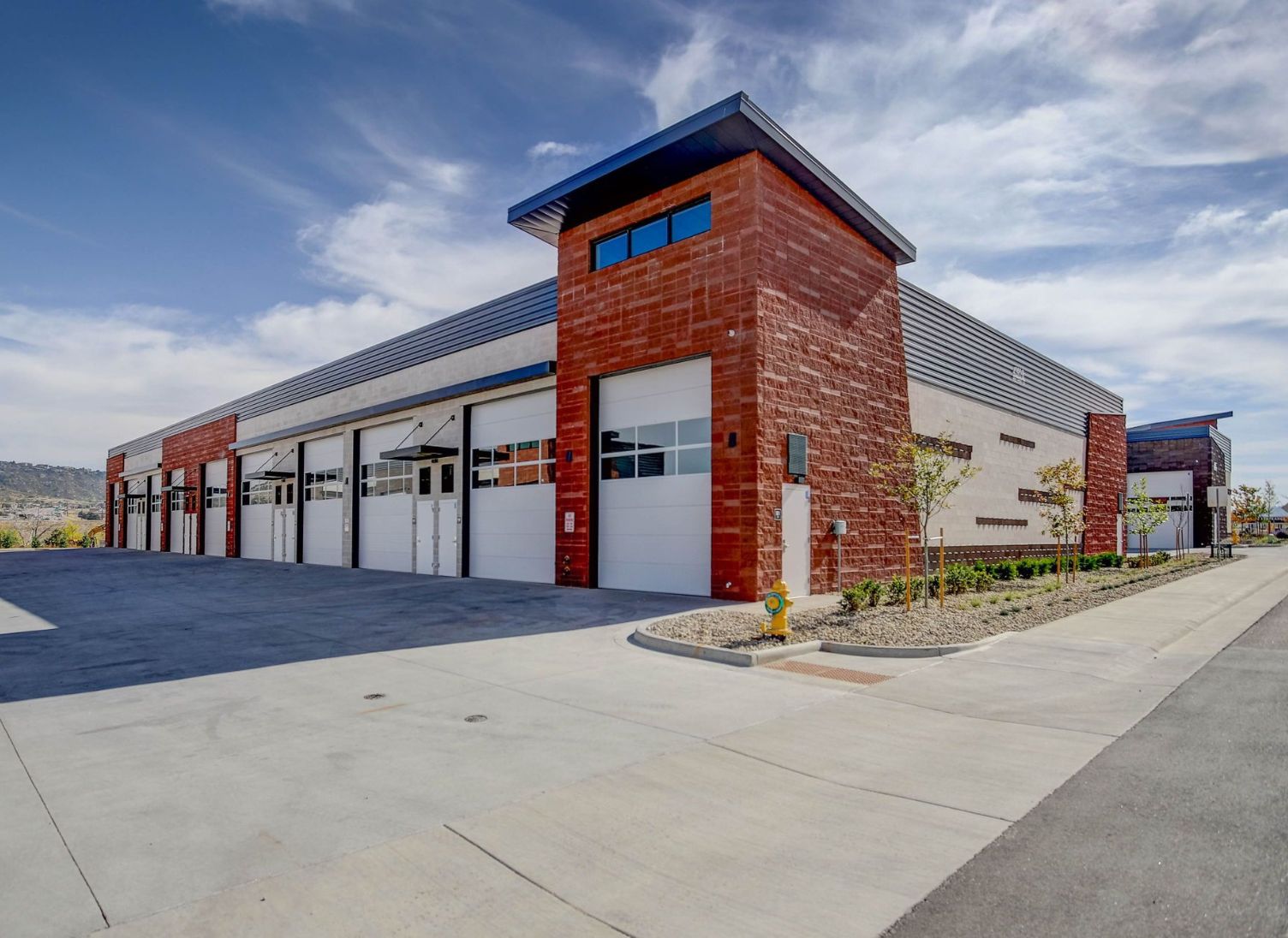 An upscale garage condominium development
