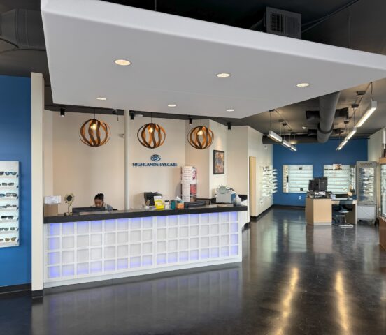 The front desk at Highland Eyecare