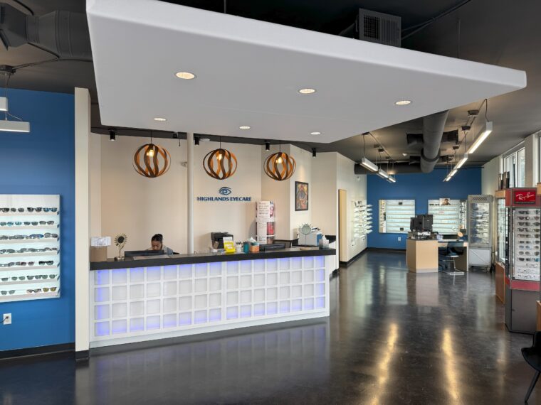 The front desk at Highland Eyecare