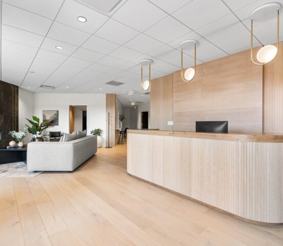 The lobby at the Orchard Spinal Clinic