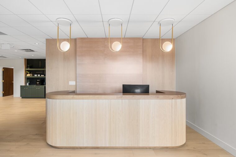 The front desk at The Orchard Spinal Clinic
