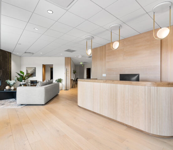 The lobby at the Orchard Spinal Clinic