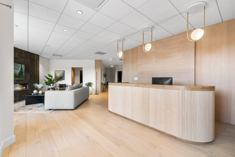 The lobby at the Orchard Spinal Clinic